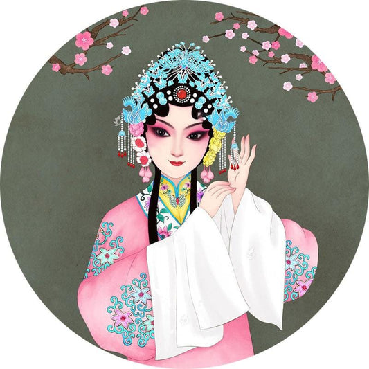 60x60CM-Peking Opera- DIY 5D full Diamond Painting