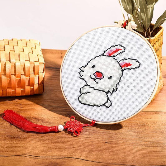 Zodiacal animals Collections Handcraft Embroidery Needlework Kits DIY  Cross Stitch Materials Package-rabbit