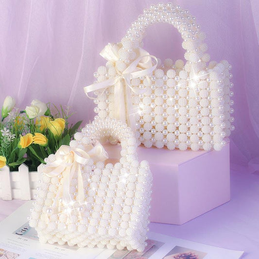 Hand-made  pearl handbag loose bead