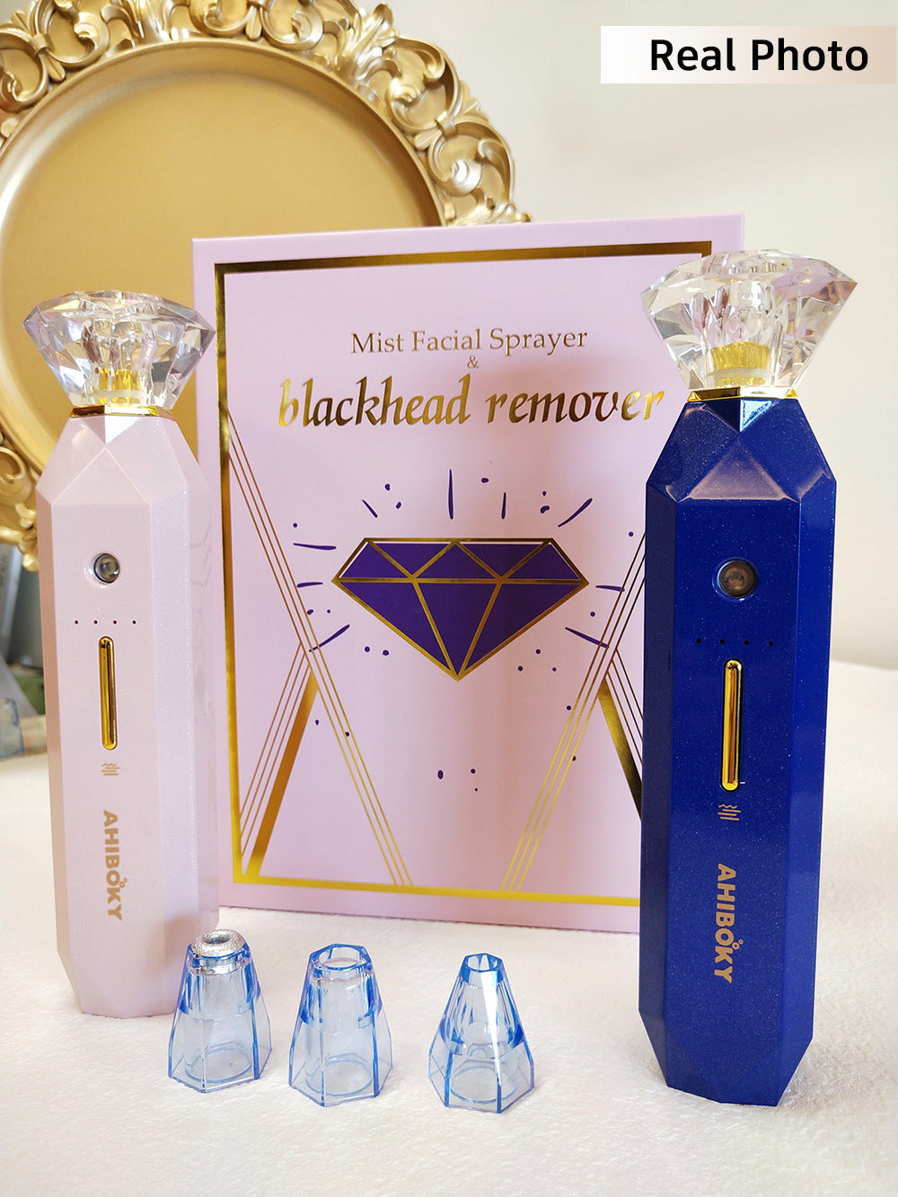 Beauty blackhead instrument 2-in-1 Diamond Blackhead Removal Oxygen Spray Moisturizer Pore Cleansing