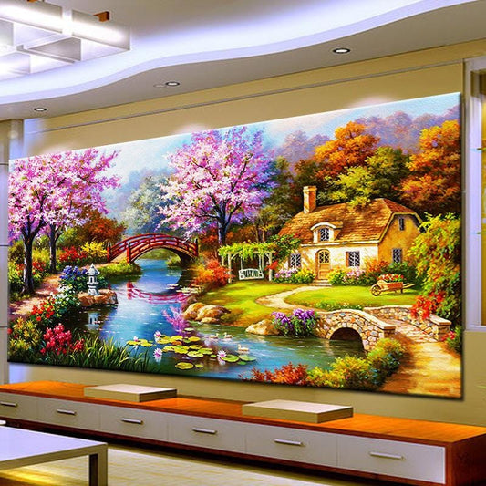 120x60CM Landscape 5D Full Diamond Painting DIY Pictures A6071