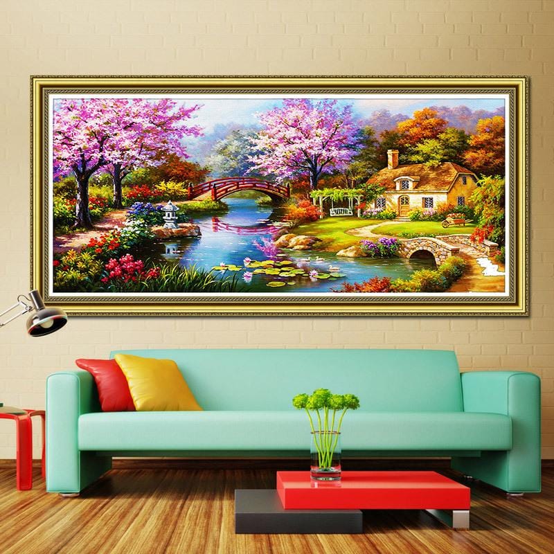 120x60CM Landscape 5D Full Diamond Painting DIY Pictures A6071