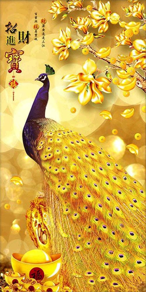 50*95CM-Peacock Home Decoration DIY 5D Full Diamond Painting A6979