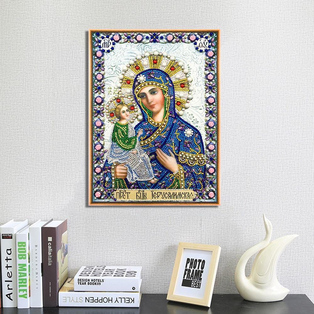 30X40cm Jesus & Mary 5D Diamond Painting（ Special beads）