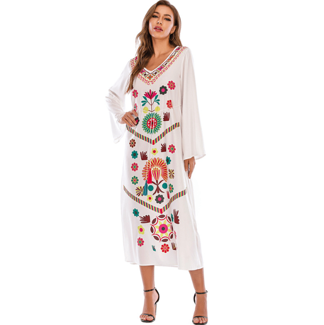 Bohemian Tassel Print Dress Women's Dress Beach Dress