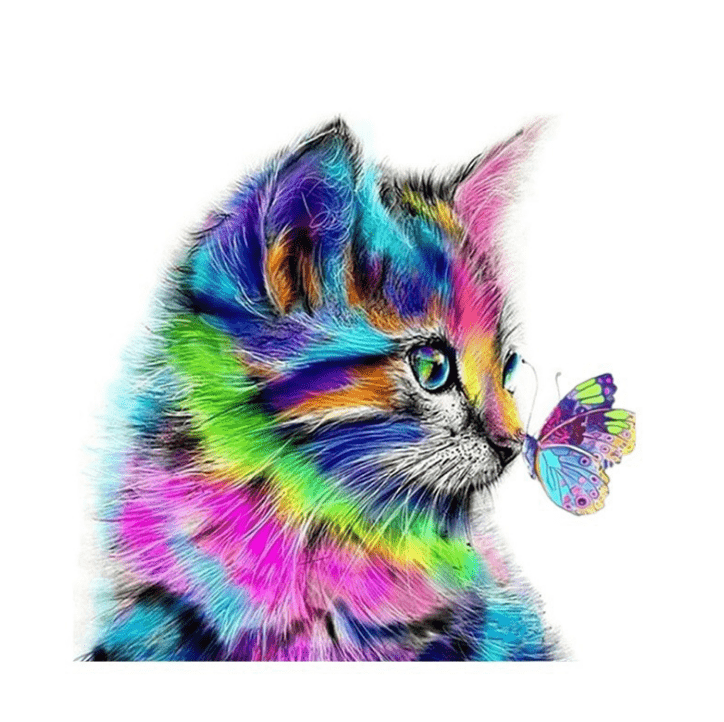 30x30CM CAT Full Diamond Painting NO Frame Round diamond