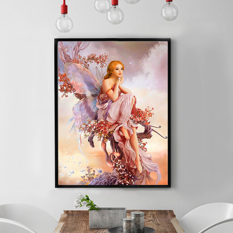 60x77CM - Butterfly Fairy DIY 5D full Diamond Painting no frame A6286