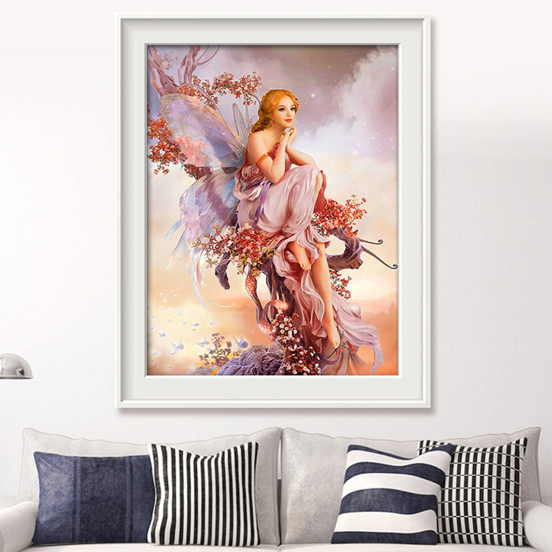 60x77CM - Butterfly Fairy DIY 5D full Diamond Painting no frame A6286