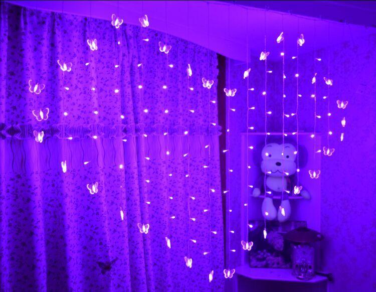 butterfly heart-shaped curtain lamp