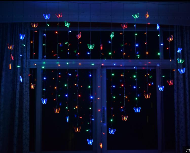 butterfly heart-shaped curtain lamp