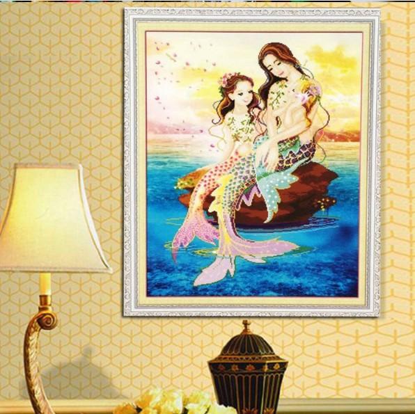 76x100CM Mermaid Full Diamond Painting NO Frame