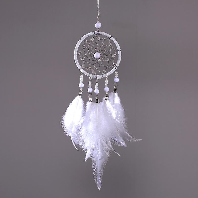 Handmade Dream Catcher With Light Room Decor Feather Weaving Wind Chimes Religious Mascot