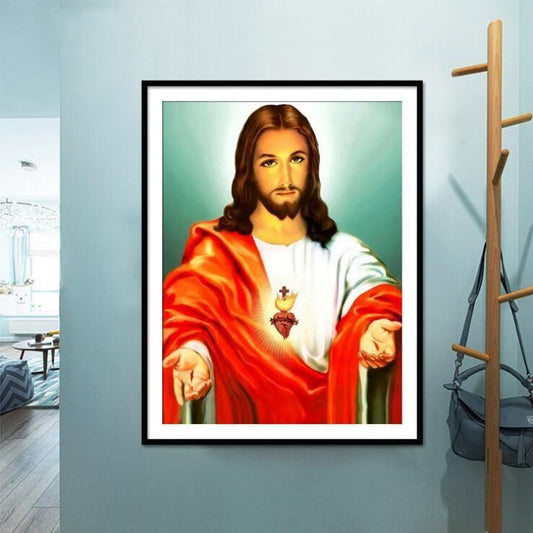 60x80CM Jesus Full Diamond Painting NO Frame Round diamond