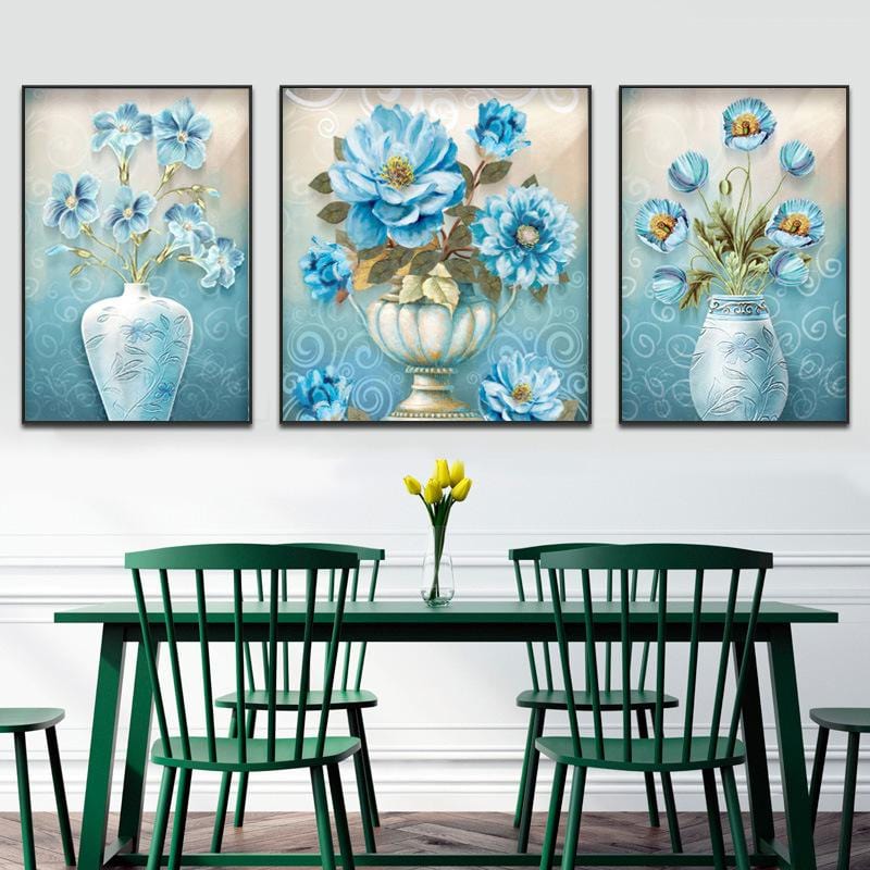 135*50cm（40*50*2+55*50）Blue Fairy- Full Drilled Diamond Painting-No Frame