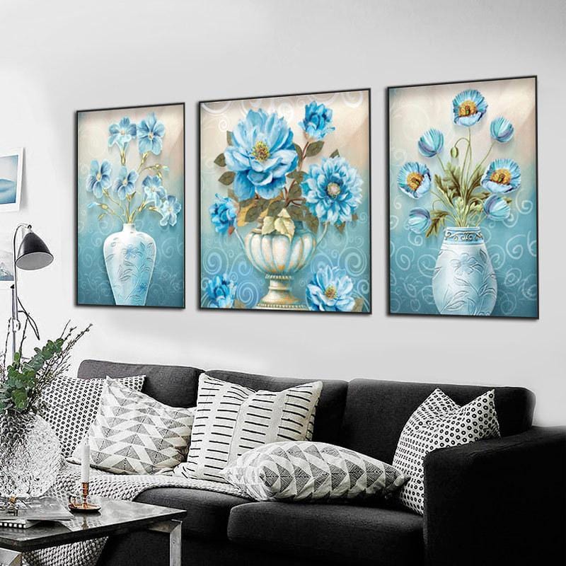 135*50cm（40*50*2+55*50）Blue Fairy- Full Drilled Diamond Painting-No Frame