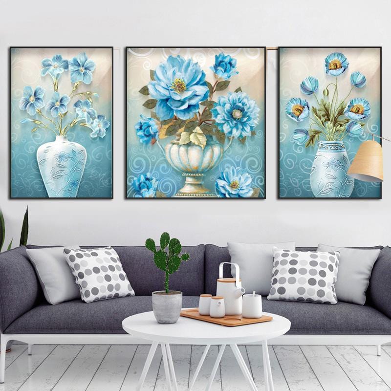 135*50cm（40*50*2+55*50）Blue Fairy- Full Drilled Diamond Painting-No Frame