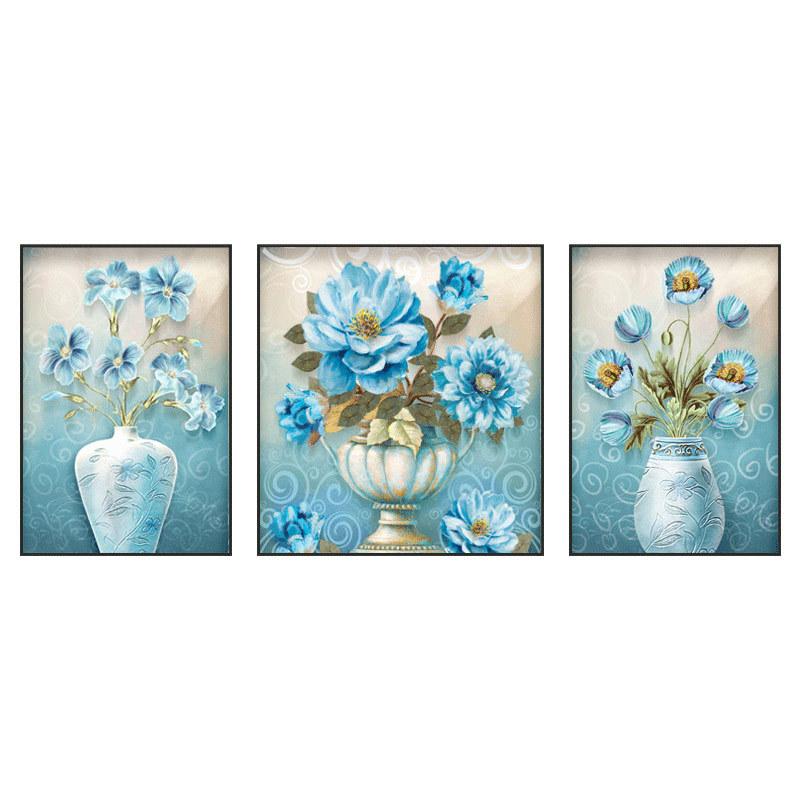 135*50cm（40*50*2+55*50）Blue Fairy- Full Drilled Diamond Painting-No Frame