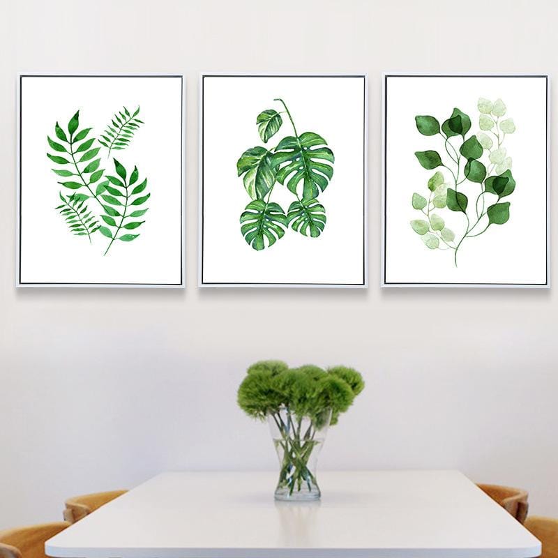 3pcs Green Leaf 120x60 cm Cross Stitch Kits 11CT Stamped Full Range of Embroidery Starter Kit for Beginners Pre-Printed Pattern