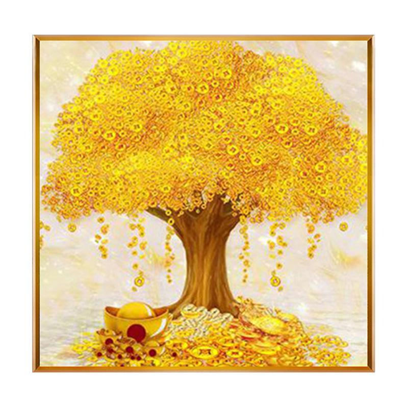 60X60CM-Money Tree 5D Full Diamond Painting DIY Pictures