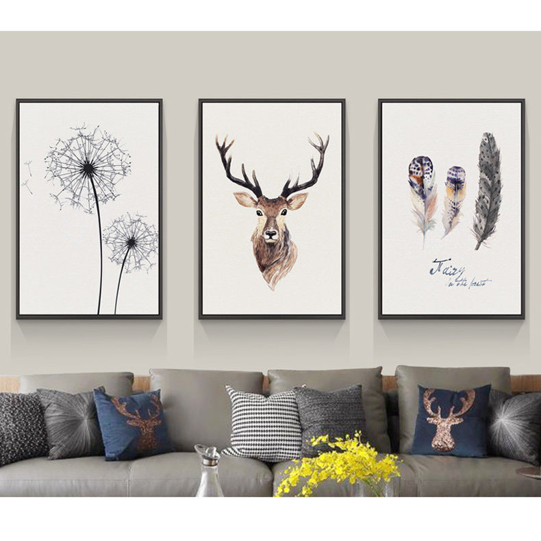 150x70CM （3pcs-each 50*70cm） Deer 5d diamond painting no frame