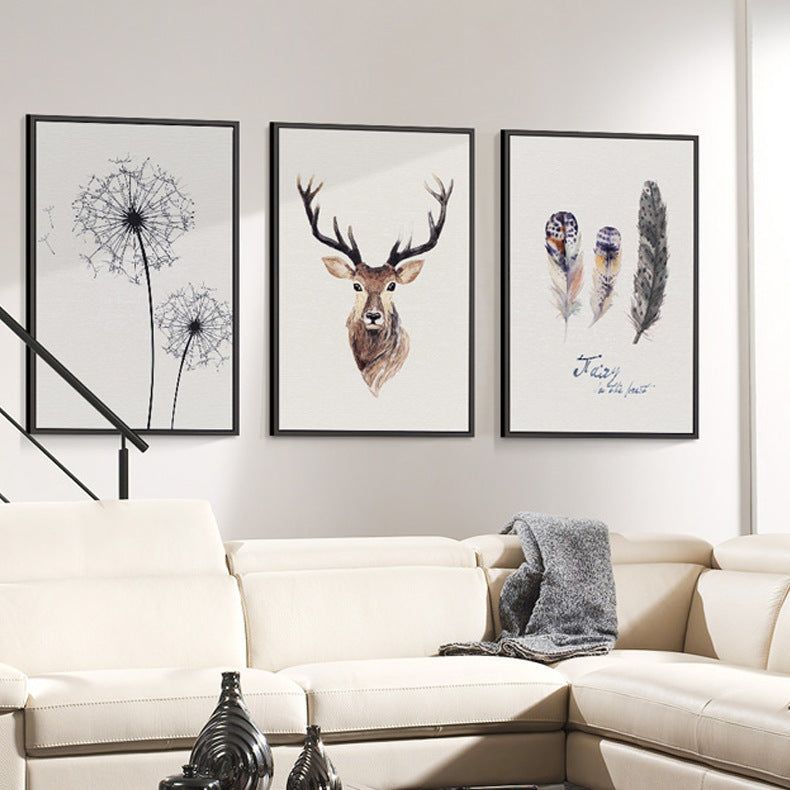 150x70CM （3pcs-each 50*70cm） Deer 5d diamond painting no frame