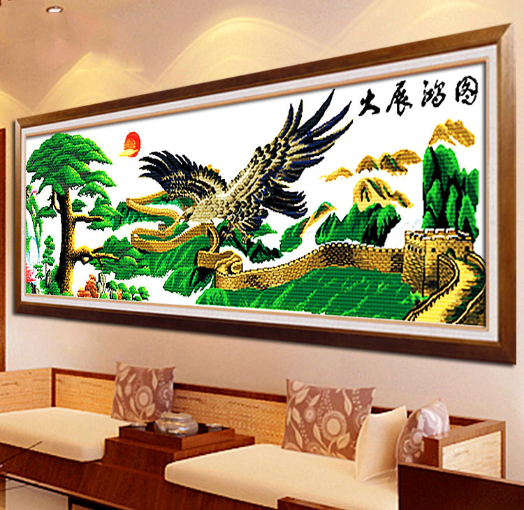 155x60cm Grand Finished Cross Stitch Home Decoration