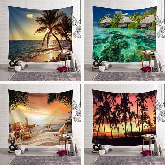 150x130cm ins nordic tapestry beach seascape