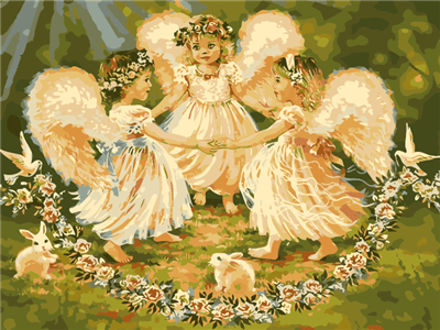 Angel No Framed DIY Oil Painting By Numbers Canvas Wall Art For Living Room Home Decor 40*50CM