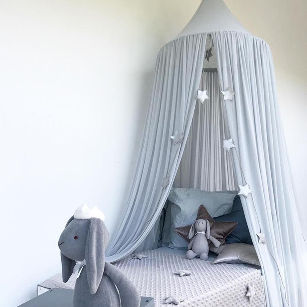 Bed Canopy Round Dome Nursery Chiffon Kids Play Tent for Children Room Decorations