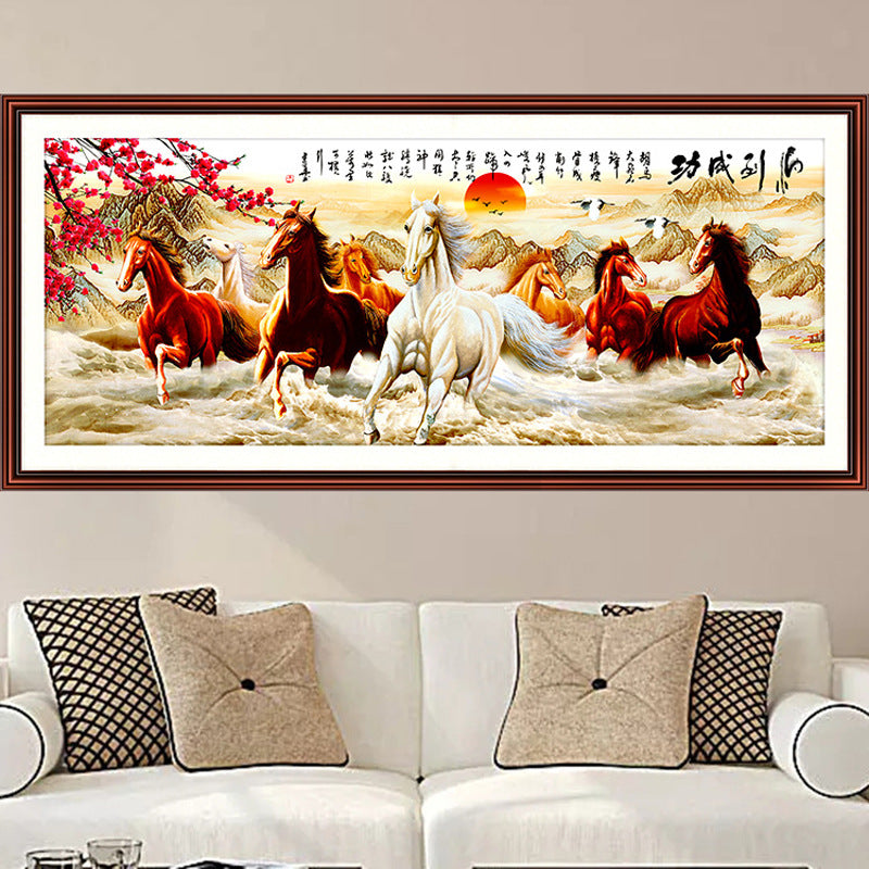 150x65cm Horses 5d diy diamond painting full drill NO FRAME A6162