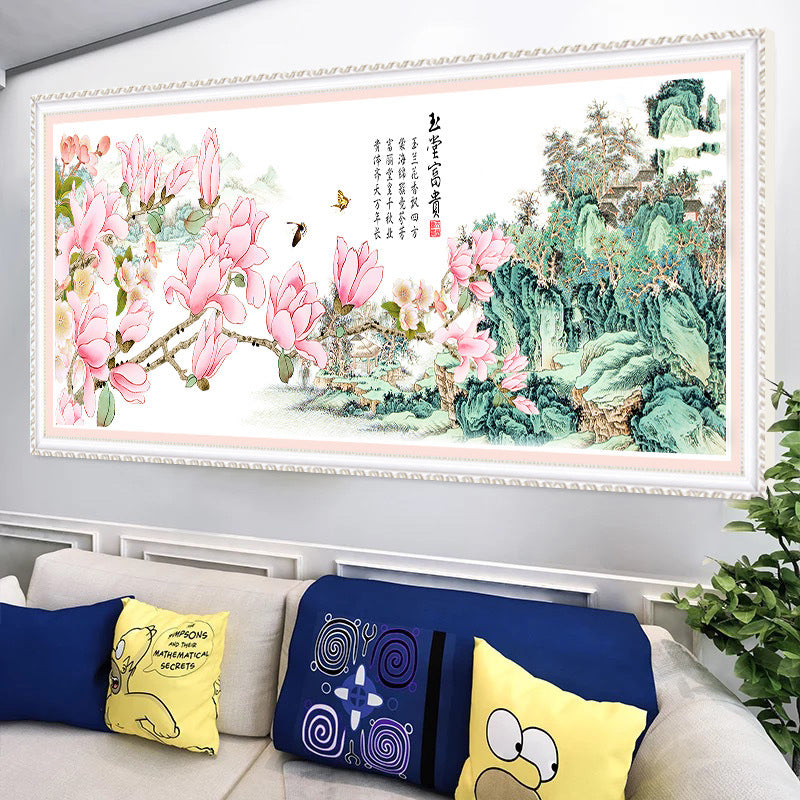 120x50cm Landscape Painting Magnolia Flower 5d diy diamond painting full drill NO FRAME