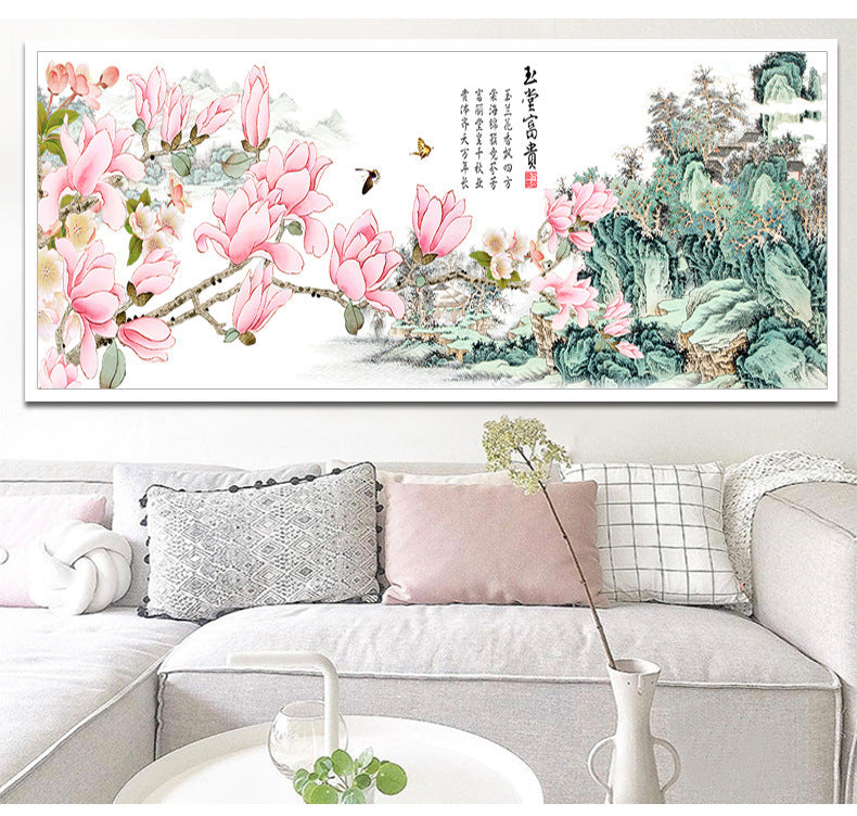 120x50cm Landscape Painting Magnolia Flower 5d diy diamond painting full drill NO FRAME