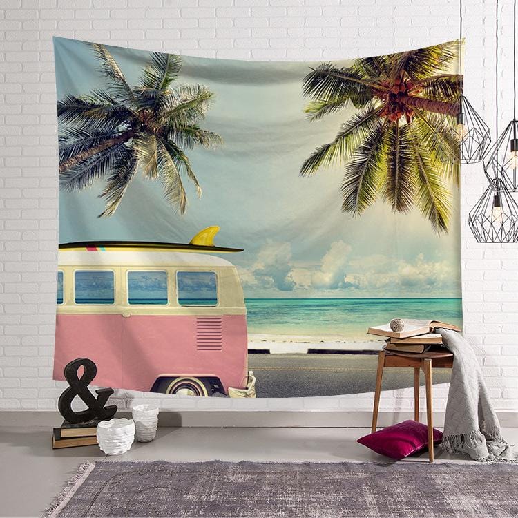 Cashmere 203x150cm Beautiful seaside beaches  tapestries