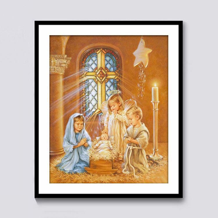 50x40CM Angel Full Diamond Painting NO Frame Round diamond