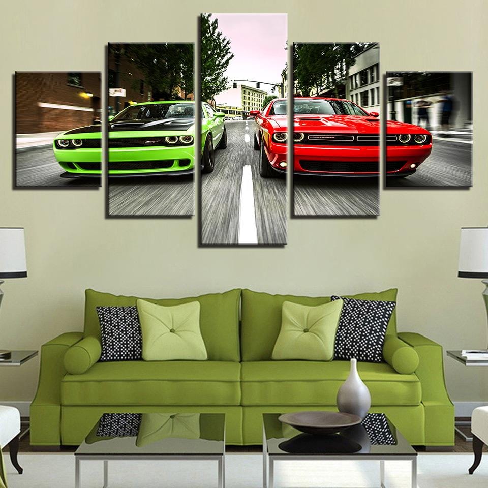 5 PCS Car Prints Poster Wall Modular Picture Modern Paintings Canvas Art Home Decoration Artwork