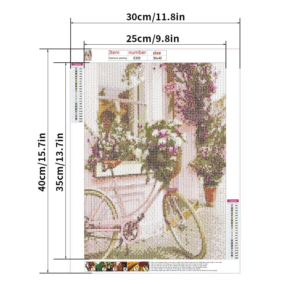 30X40CM bicycle  5D Full Diamond Painting DIY Pictures E320  M7492