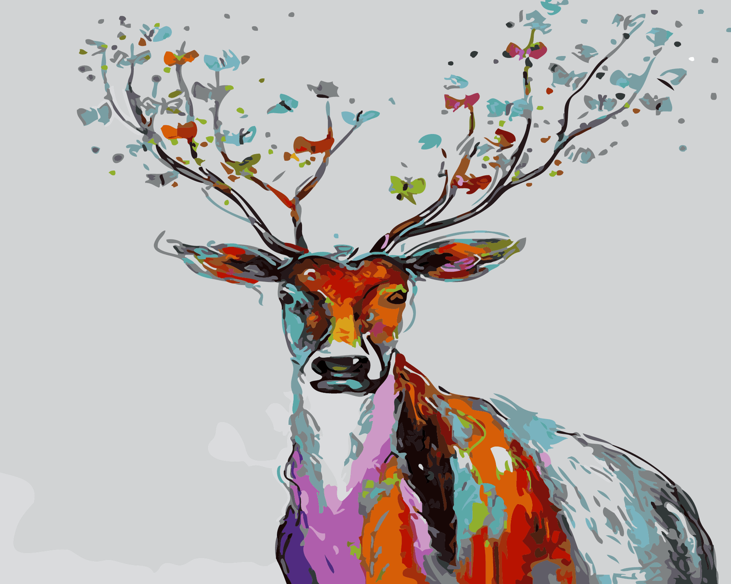 Deer No Framed DIY Oil Painting By Numbers Canvas Wall Art For Living Room Home Decor 40*50CM