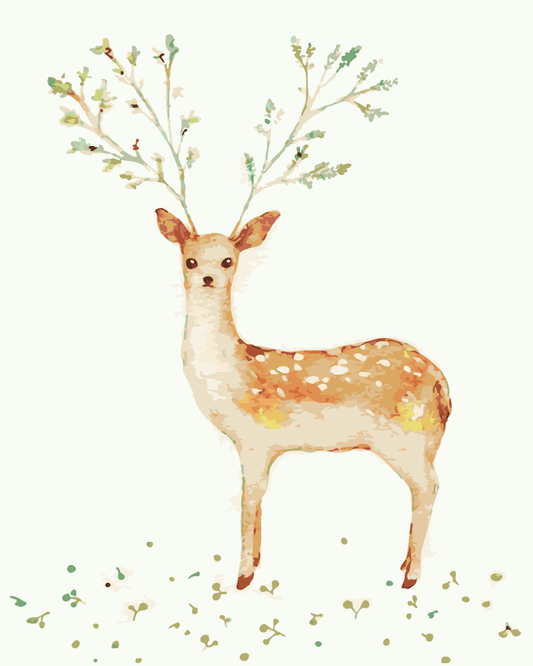 Deer No Framed DIY Oil Painting By Numbers Canvas Wall Art For Living Room Home Decor 40*50CM