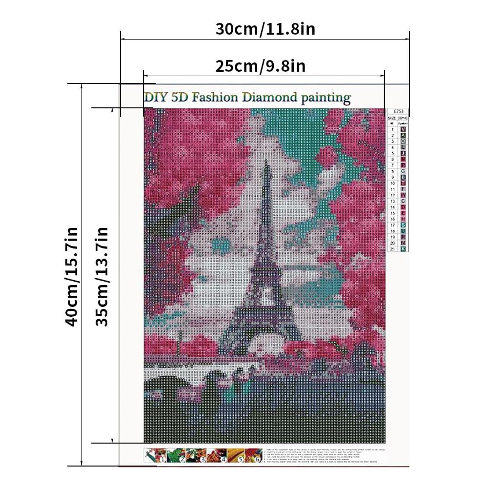 30X40CM Eiffel  5D Full Diamond Painting DIY Pictures A8450