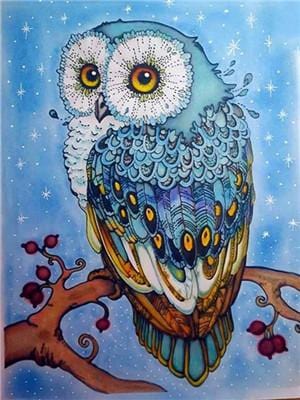 owl No Framed DIY Oil Painting By Numbers Canvas Wall Art For Living Room Home Decor 40*50CM