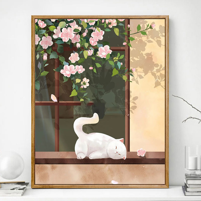 Cat No Framed DIY Oil Painting By Numbers Canvas Wall Art For Living Room Home Decor 40*50CM