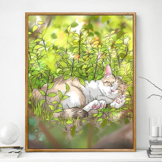 Cat No Framed DIY Oil Painting By Numbers Canvas Wall Art For Living Room Home Decor 40*50CM