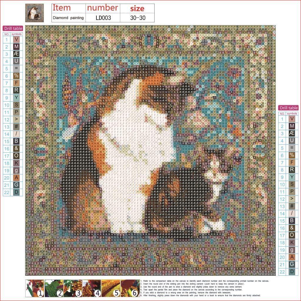 30x30cm-DIY 5D Diamond Painting-Cat ZSH-LD003