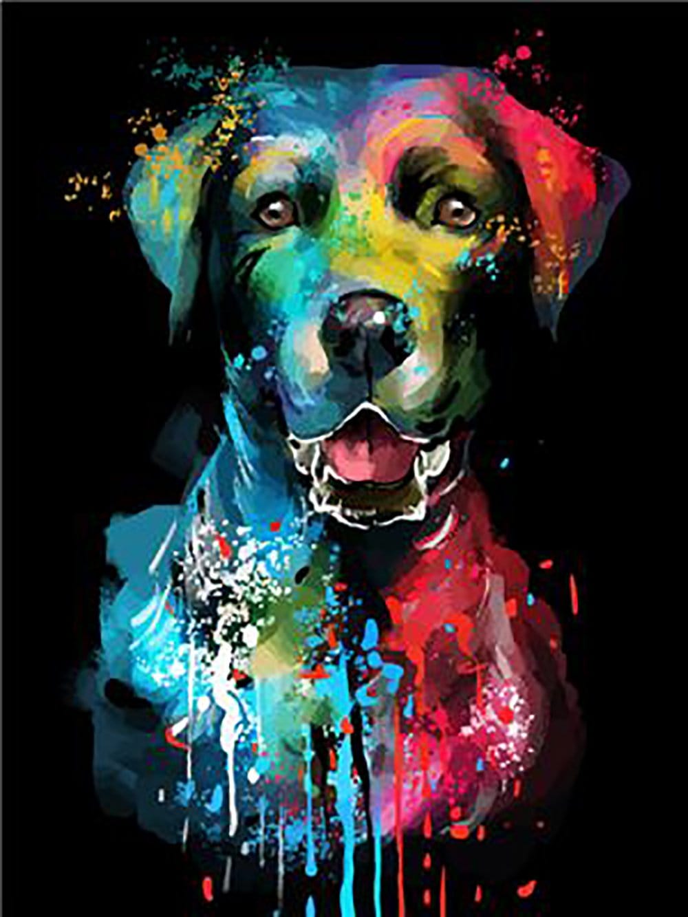 No Framed DIY Oil Painting By Numbers Canvas Wall Art For Living Room Home Decor-Dog 40*50CM