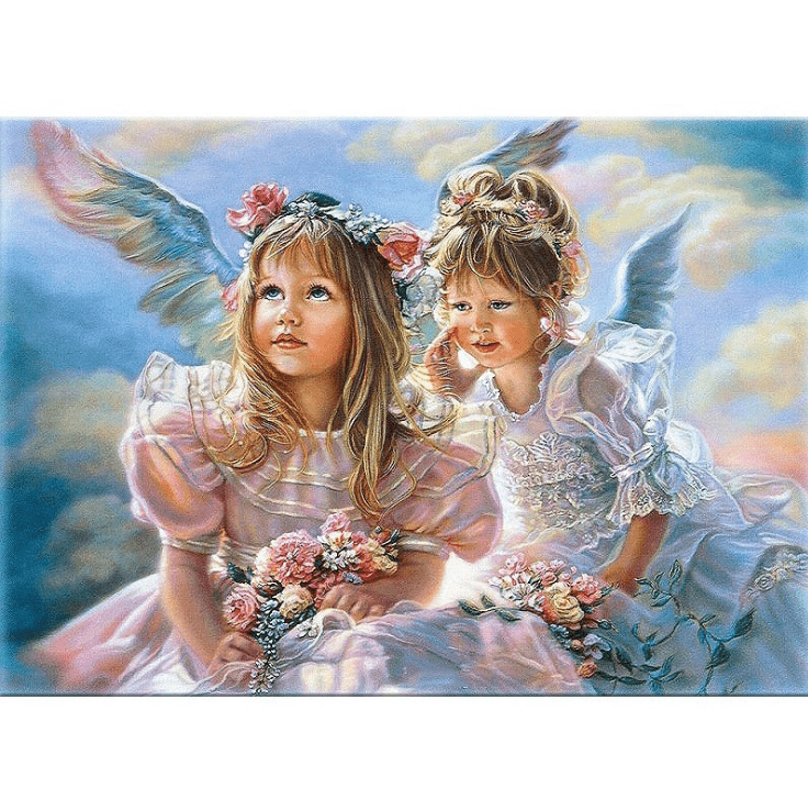 No Framed DIY Oil Painting By Numbers Canvas Wall Art For Living Room Home Decor 40*50CM-angel