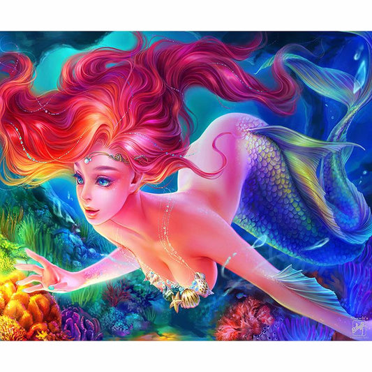 40x30CM-Mermaid DIY 5D full Diamond Painting