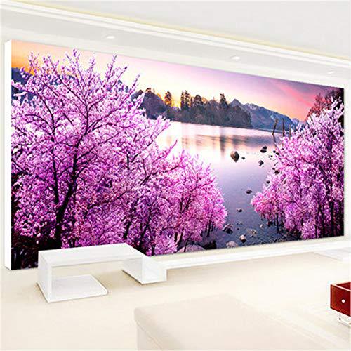 100x40cm Riverside 5d diy diamond painting full drill NO FRAME  A8229