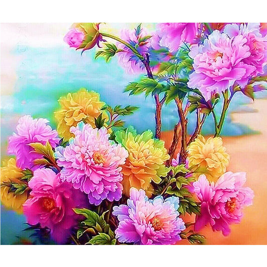 60x50CM-Flower- DIY 5D full Diamond Painting NO FRAMED