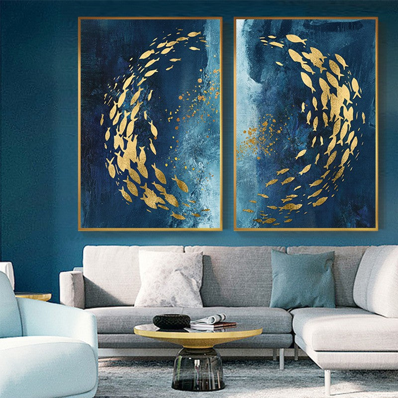 80x60CM-Fish- DIY 5D full Diamond Painting NO FRAMED