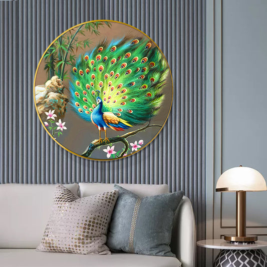 60x60cm Peacock  5d diy diamond painting full drill NO FRAME